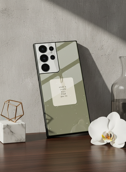 Find You Premium Glass Back Cover For Galaxy S, A, M & F Series
