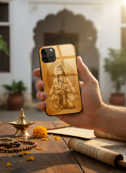 Bhakti Eternal Premium Glass Back Cover For iPhone 11-17 Models