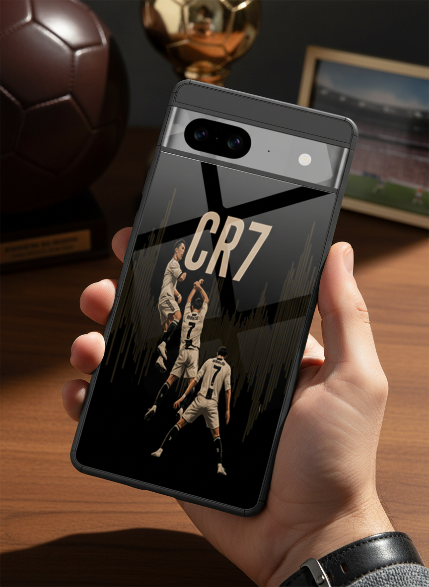 Air CR7 Premium Glass Back Cover For Google Pixel 7,8,9,10 Series
