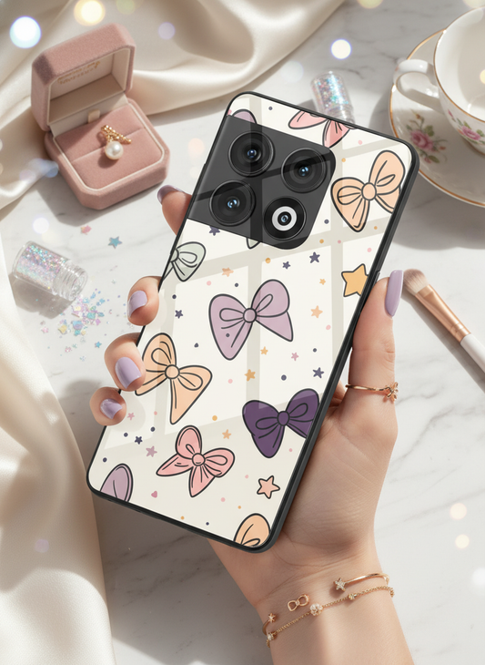 Bow Babe Premium Glass Back Cover For One Plus 13, 12, 11, 10, Nord Series