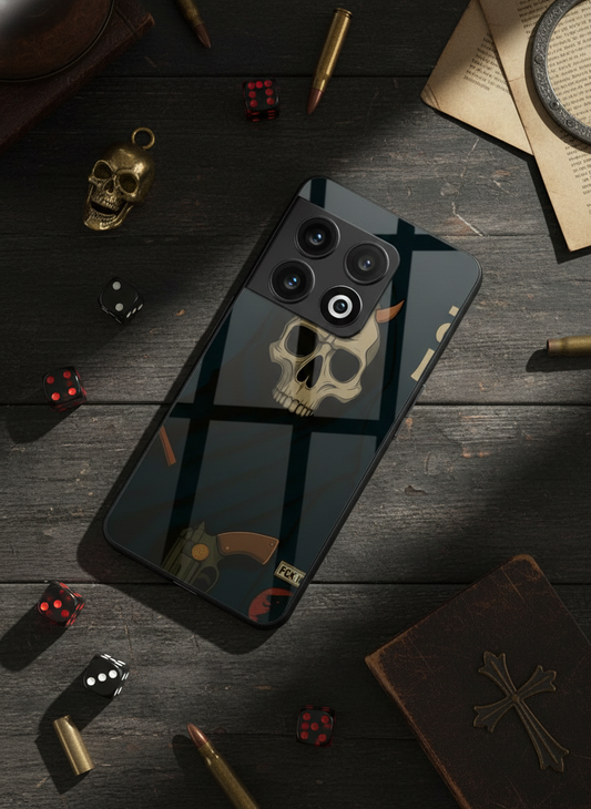 Skullbound Premium Glass Back Cover For One Plus 13, 12, 11, 10, Nord Serie
