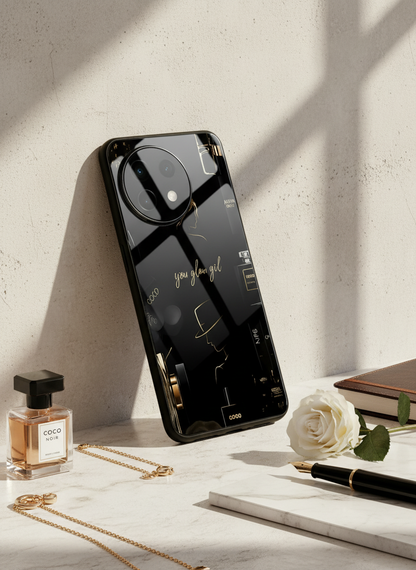 Glow & Grace Premium Glass Back Cover For One Plus 13, 12, 11, 10, Nord Series