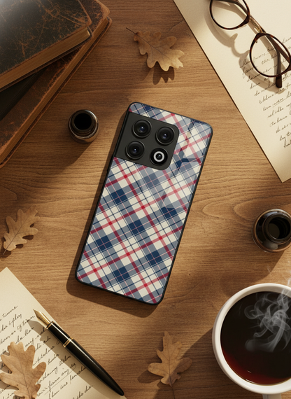 Plaid Perfection Glass Back Cover For One Plus 13, 12, 11, 10, Nord Series