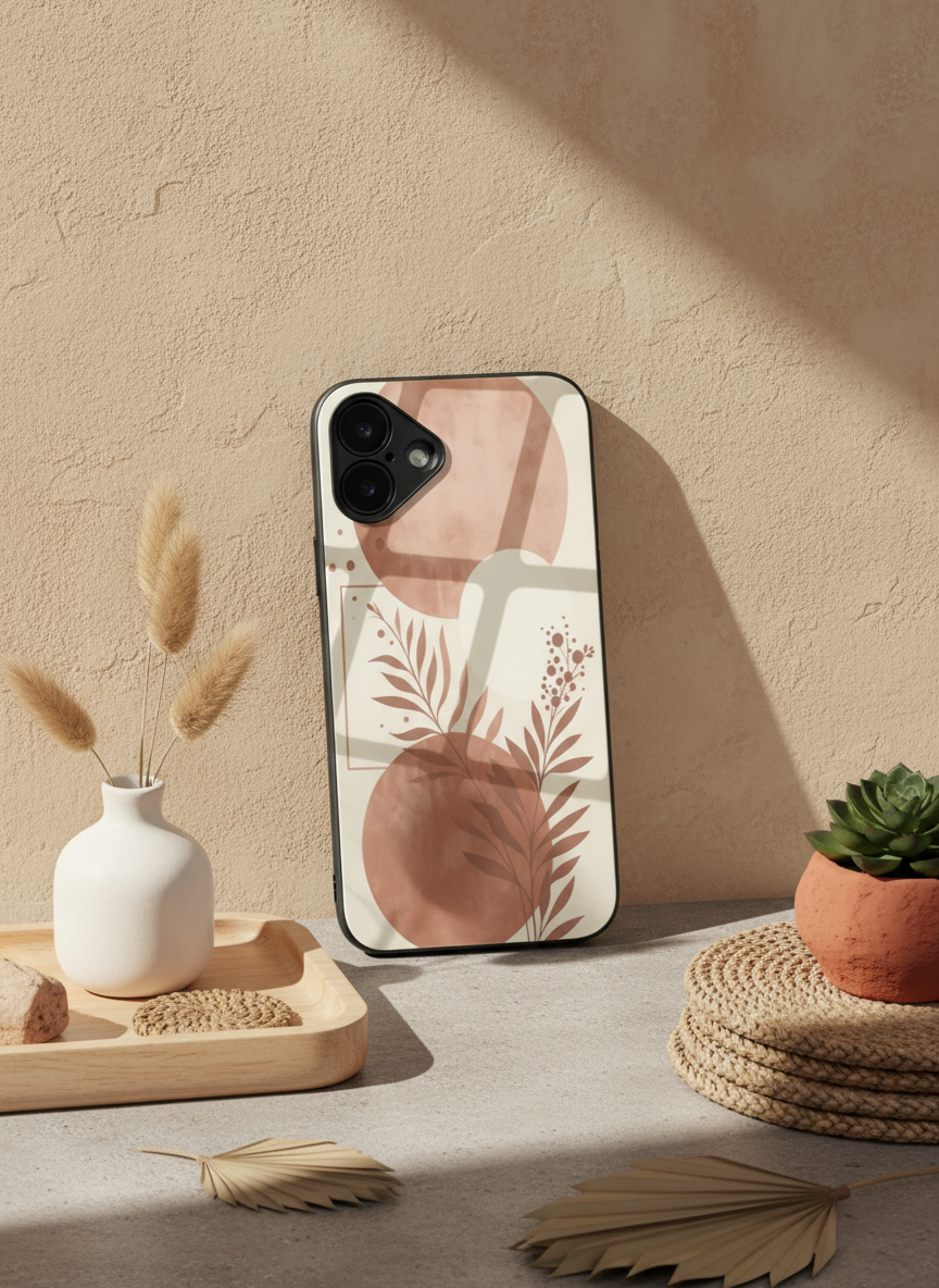 Blush Harmon Premium Glass Back Cover For iPhone 11-17 Models