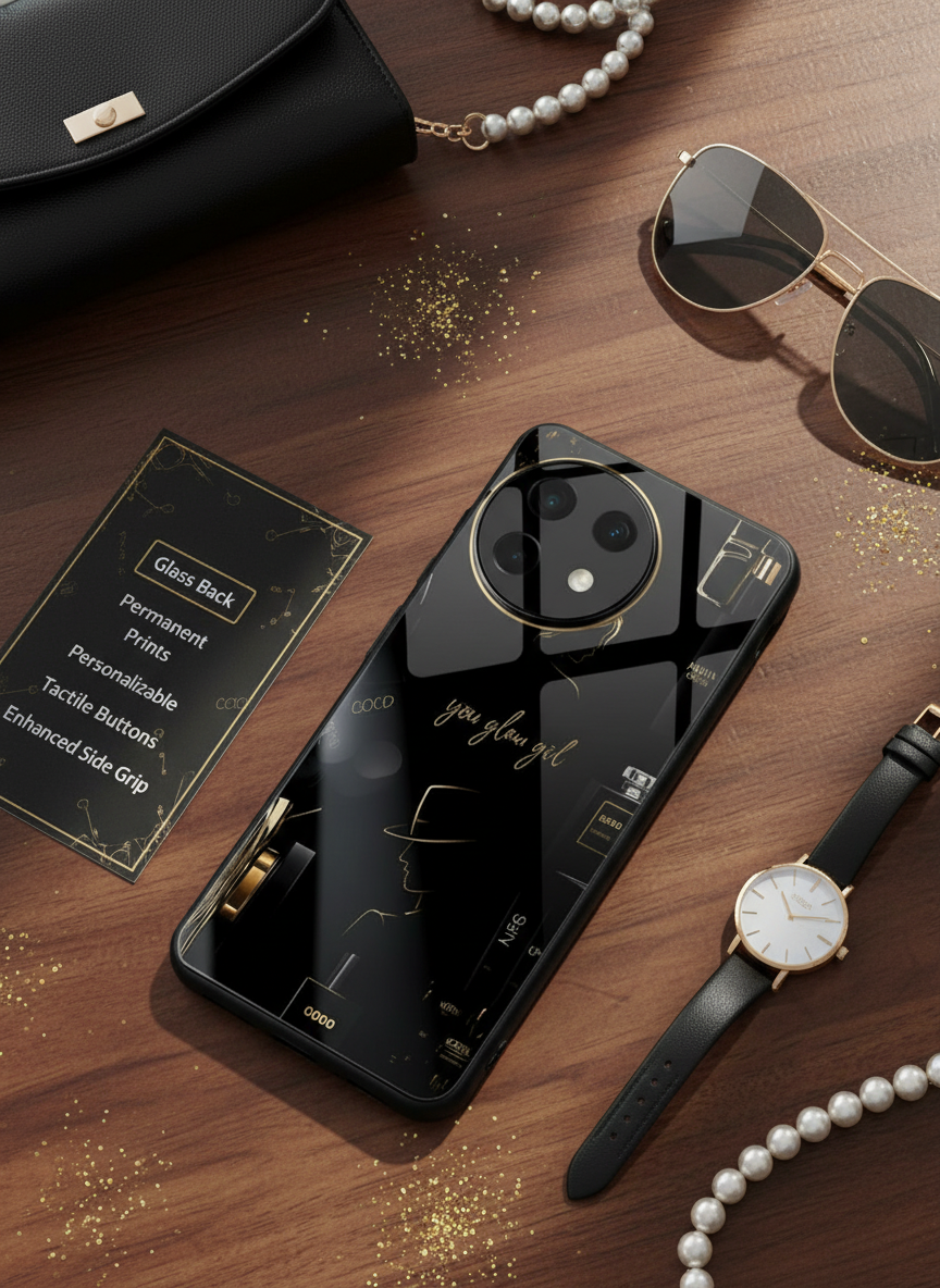 Glow & Grace Premium Glass Back Cover For One Plus 13, 12, 11, 10, Nord Series