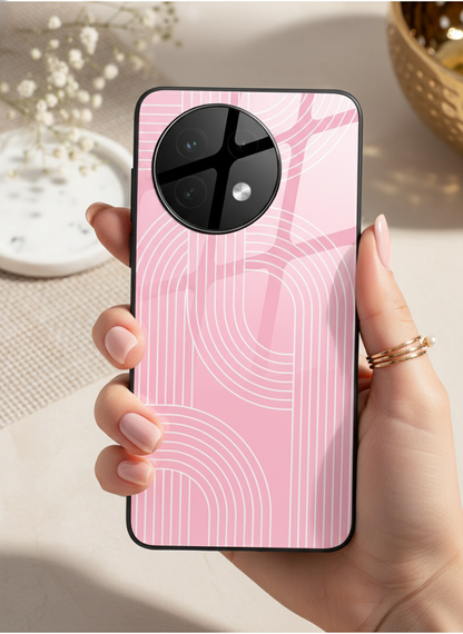 Linear Blush Glass Back Cover For One Plus 13, 12, 11, 10, Nord Series