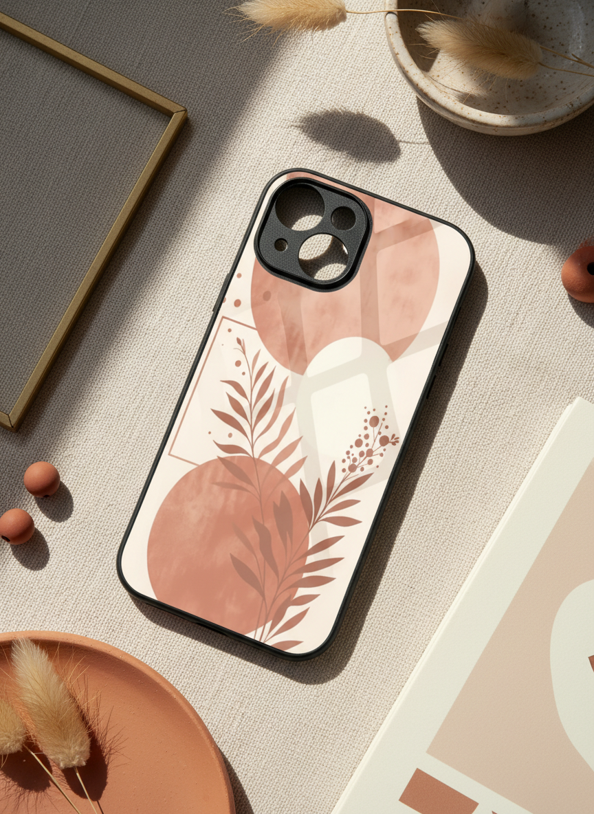 Blush Harmon Premium Glass Back Cover For iPhone 11-17 Models