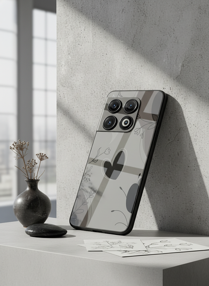 Muted Hearts Glass Back Cover For One Plus 13, 12, 11, 10, Nord Series