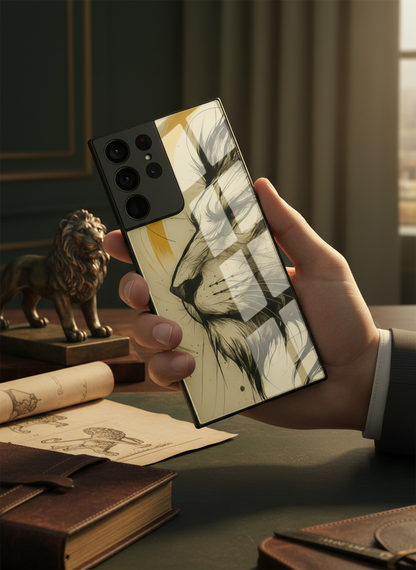 Roar Within Premium Glass Back Cover For Galaxy S, A, M & F Series