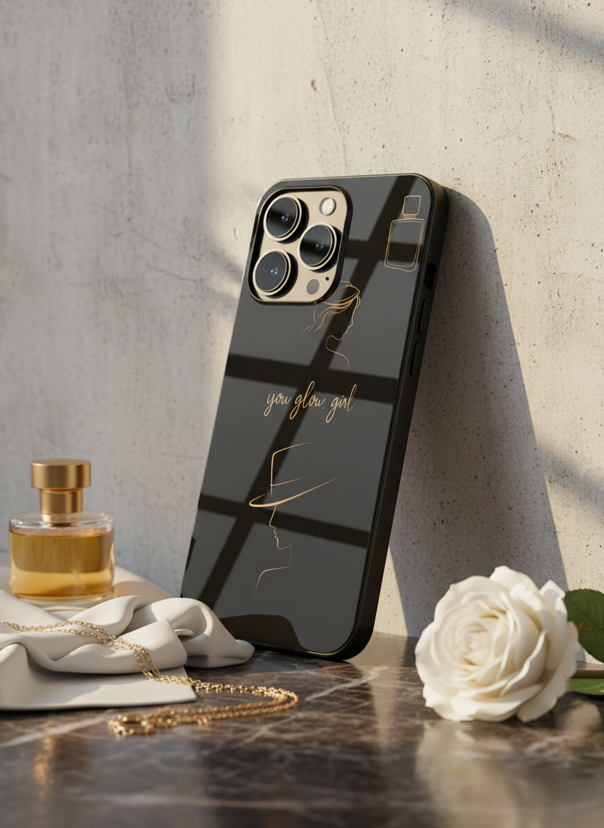 Glow & Grace Premium Glass Back Cover For iPhone 11-17 Models
