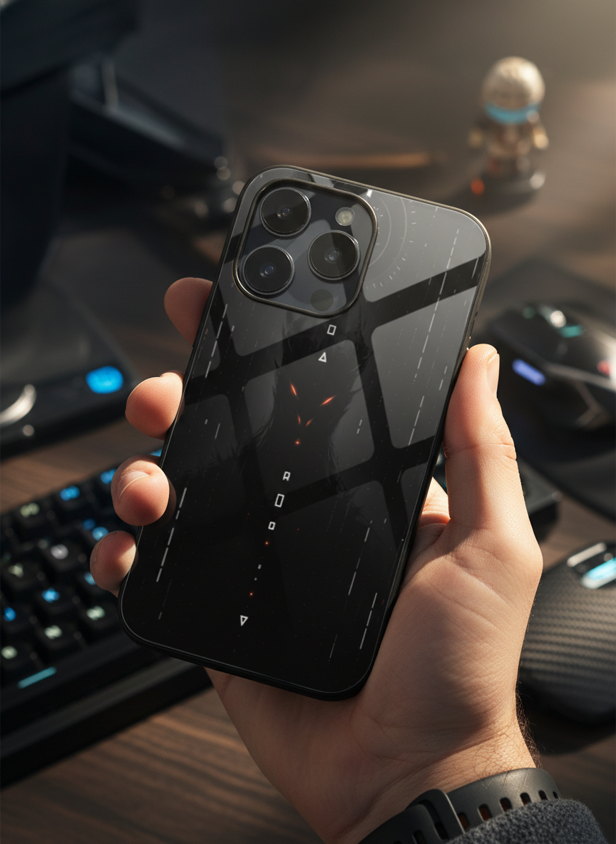 Oblivion Eyes Premium Glass Back Cover For iPhone 11-17 Models