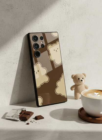 Teddy Overload Premium Glass Back Cover For Galaxy S, A, M & F Series