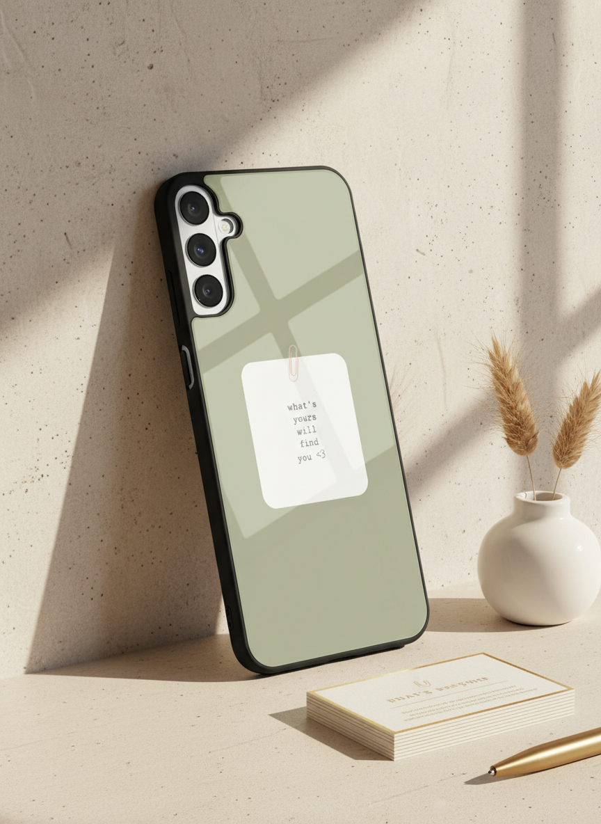 Find You Premium Glass Back Cover For Galaxy S, A, M & F Series