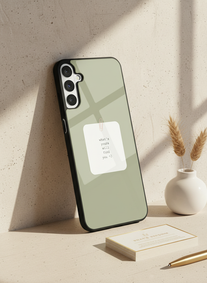 Find You Premium Glass Back Cover For Galaxy S, A, M & F Series