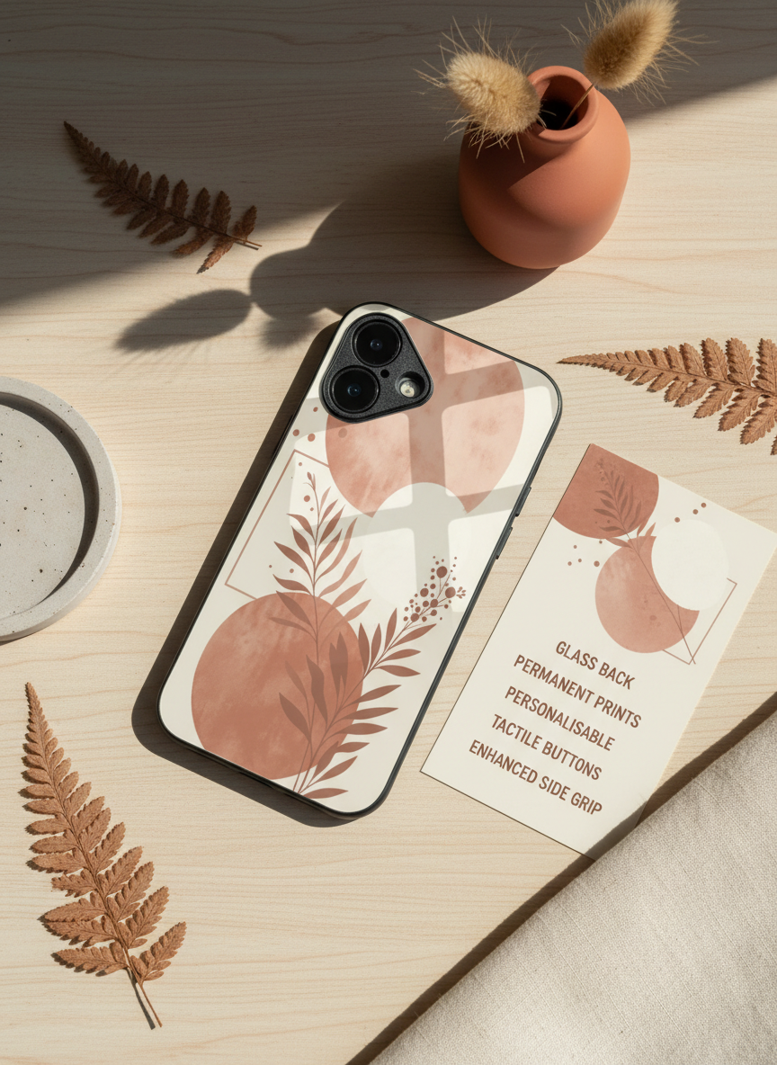 Blush Harmon Premium Glass Back Cover For iPhone 11-17 Models