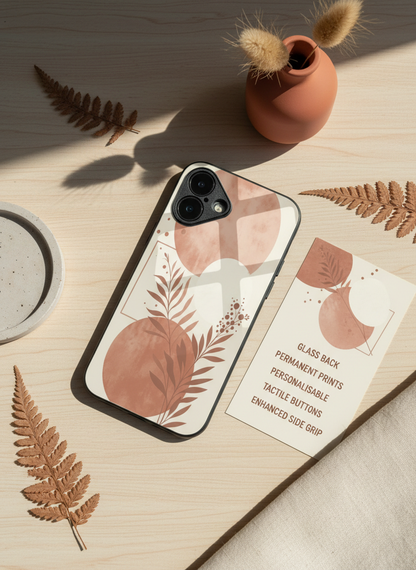 Blush Harmon Premium Glass Back Cover For iPhone 11-17 Models