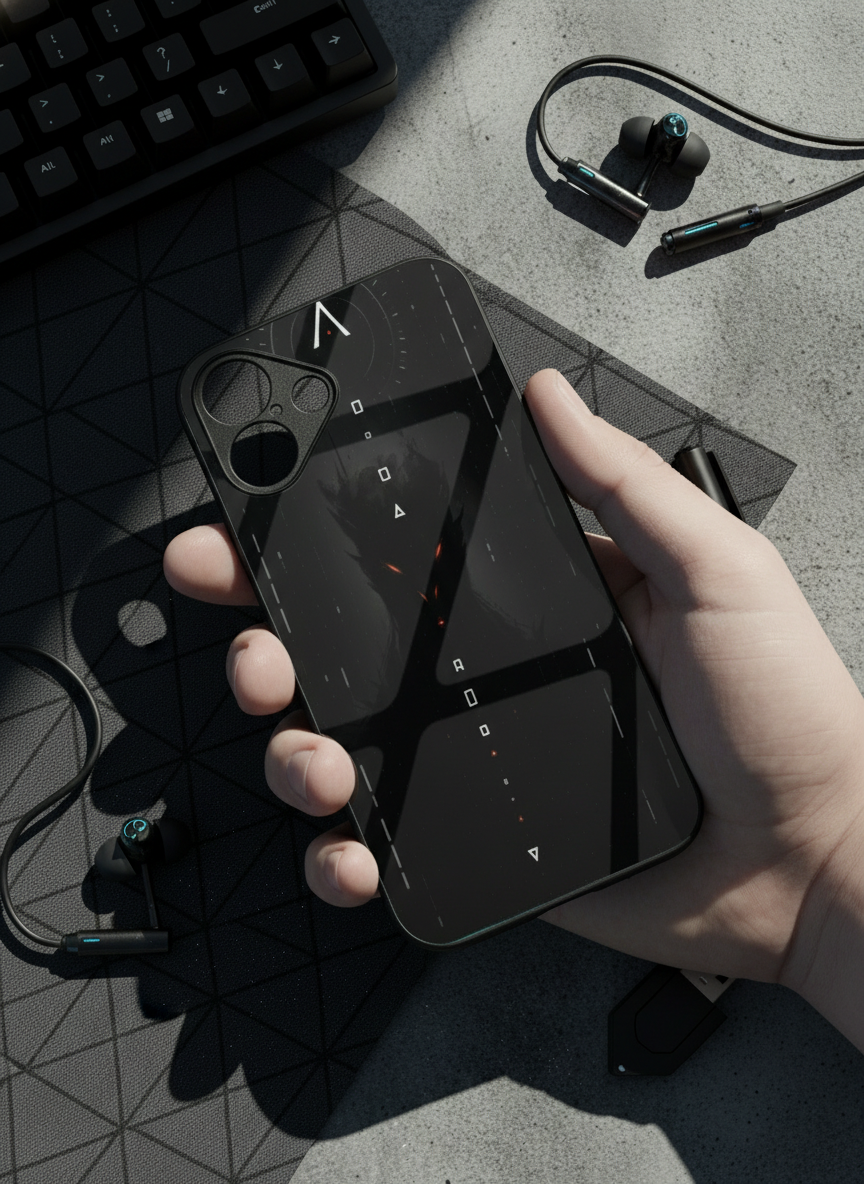 Oblivion Eyes Premium Glass Back Cover For iPhone 11-17 Models