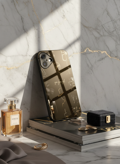 Glow & Grace Premium Glass Back Cover For iPhone 11-17 Models
