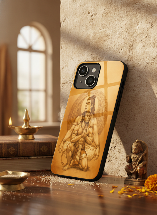 Bhakti Eternal Premium Glass Back Cover For iPhone 11-17 Models
