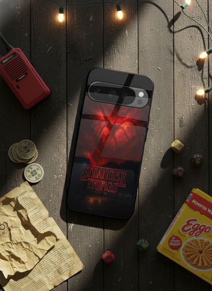 STRANGER THINGS- The Dark Overlord Premium Glass Back Cover For Google Pixel 7,8,9,10 Series