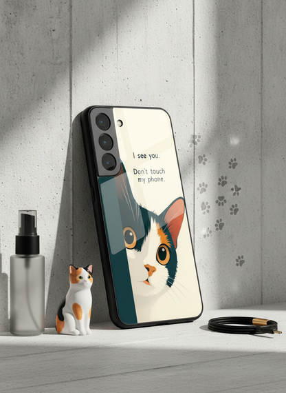 Sassy Cats Premium Glass Back Cover For Galaxy S, A, M & F Series