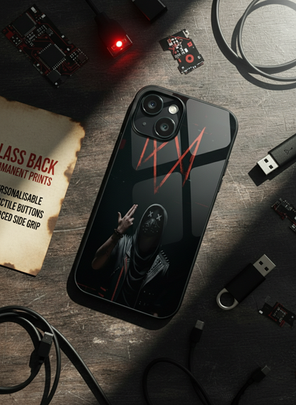 Symbol Premium Glass Back Cover For iPhone 11-17 Models