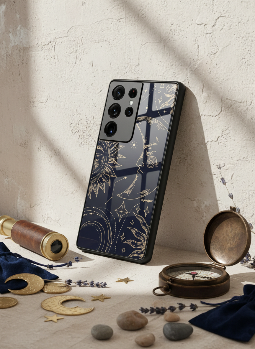 Celestial Dreams Premium Glass Back Cover For Galaxy S, A, M & F Series
