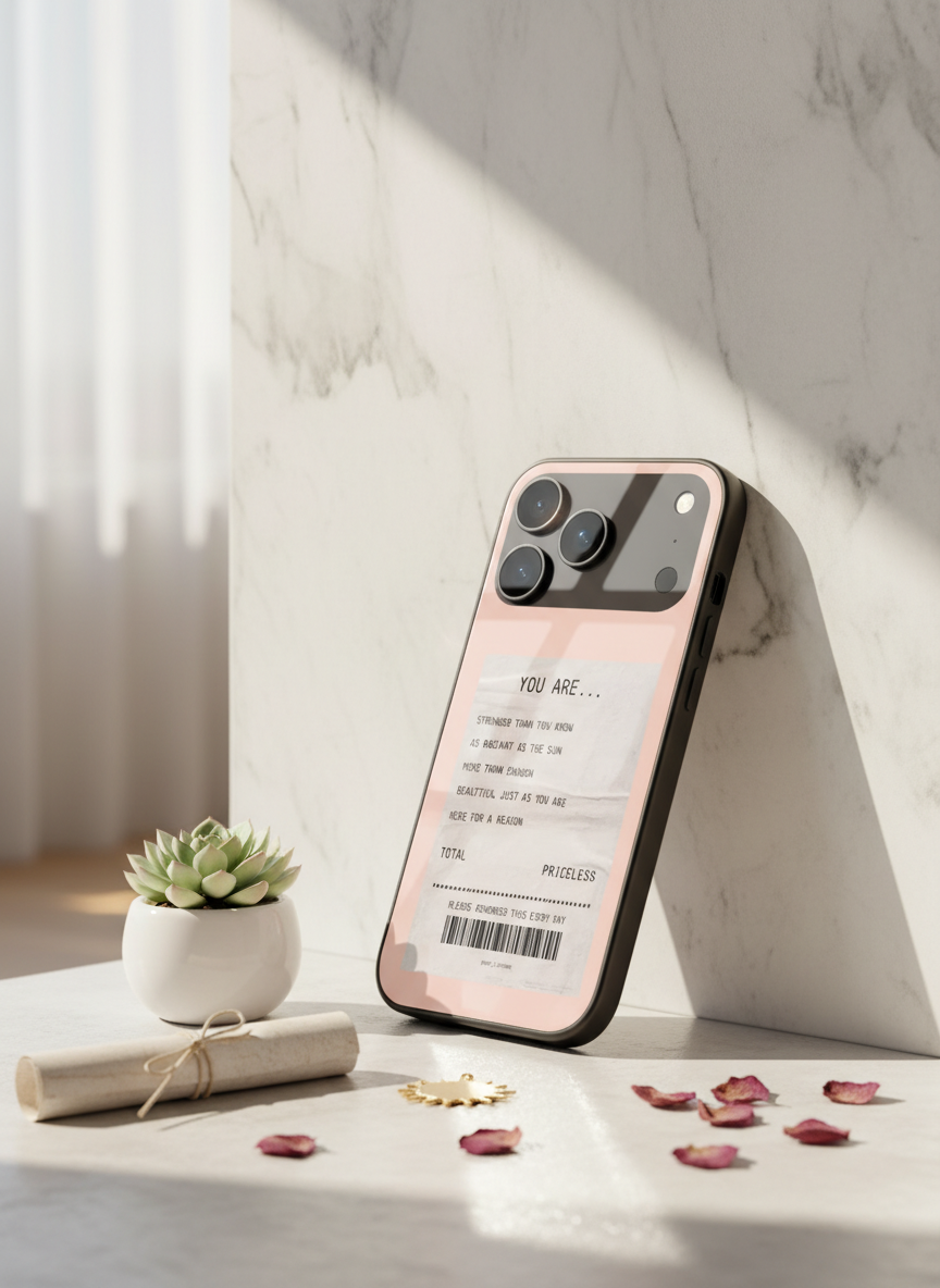 You Are Enough Premium Glass Back Cover For iPhone 11-17 Models