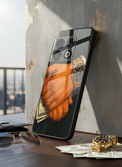 Money Matters Premium Glass Back Cover For One Plus 13, 12, 11, 10, Nord Series