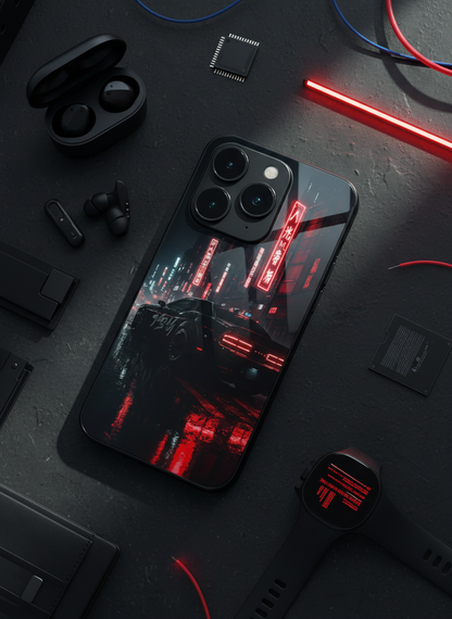 Tokyo Heart Premium Glass Back Cover For iPhone 11-17 Models