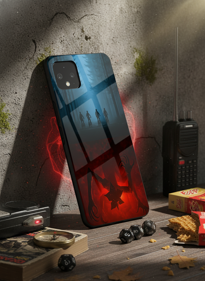 STRANGER THINGS- ShadowSplit Premium Glass Back Cover For Google Pixel 7,8,9,10 Series