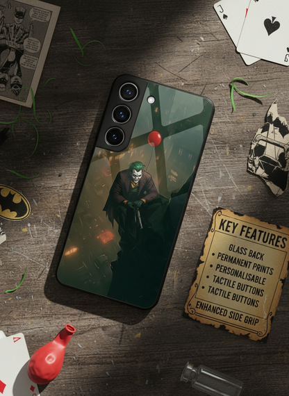 I am Joker Premium Glass Back Cover For Galaxy S, A, M & F Series