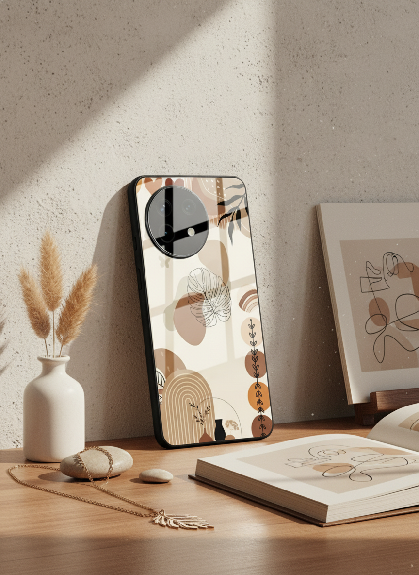 Organic Aura Glass Back Cover For One Plus 13, 12, 11, 10, Nord Series