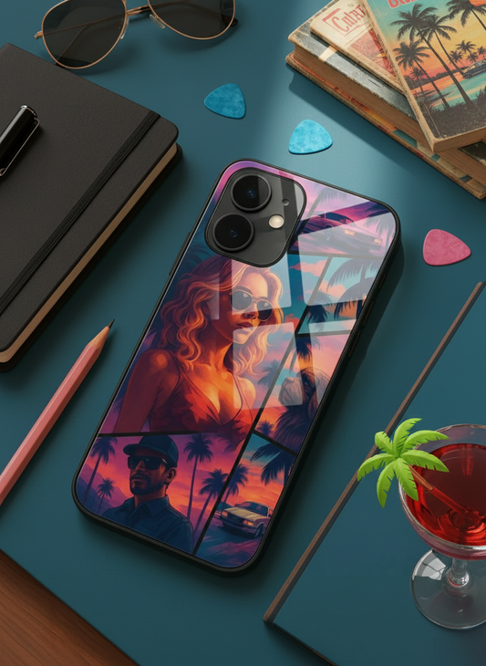 GTA Loading  Premium Glass Back Cover For iPhone 11-17 Models