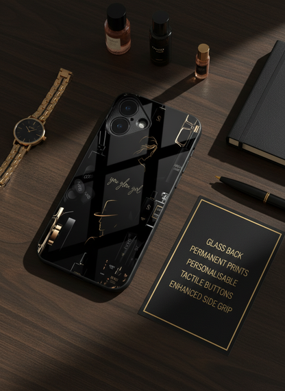 Glow & Grace Premium Glass Back Cover For iPhone 11-17 Models