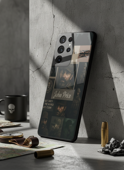 Captain's Creed Premium Glass Back Cover For Galaxy S, A, M & F Series