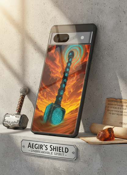 Mjolnir is it You ? Premium Glass Back Cover For Google Pixel 7,8,9,10 Series