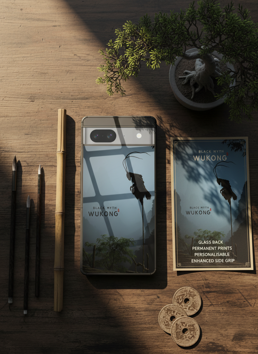 BMW-Black Myth Wukong Premium Glass Back Cover For Google Pixel 7,8,9,10 Series