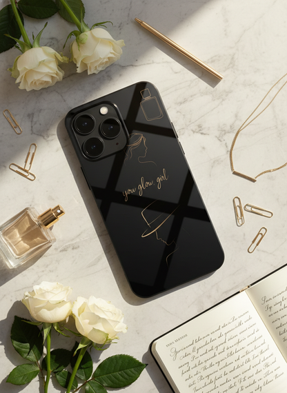 Glow & Grace Premium Glass Back Cover For iPhone 11-17 Models