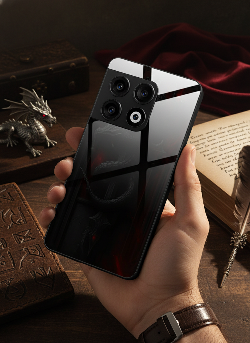 Drakonis Premium Glass Back Cover For One Plus 13, 12, 11, 10, Nord Series