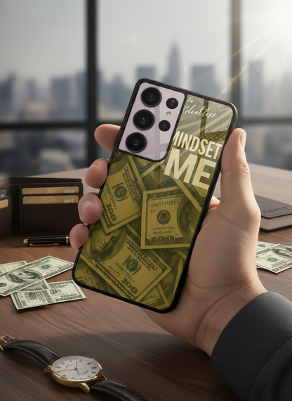 Money Mindset Premium Glass Back Cover For Galaxy S, A, M & F Series