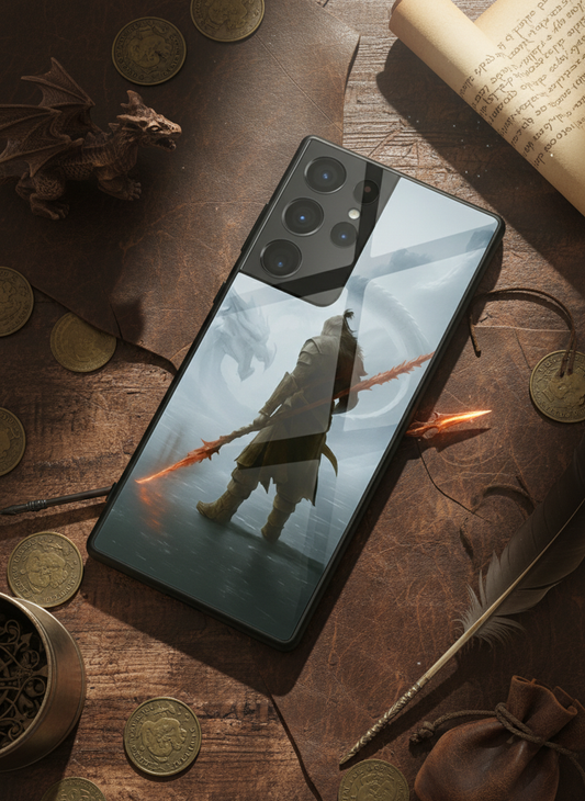 Let's Fight Premium Glass Back Cover For Galaxy S, A, M & F Series