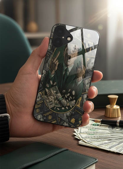 Cash Over Premium Glass Back Cover For iPhone 11-17 Models