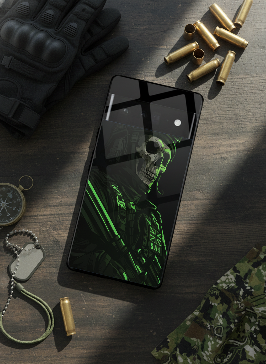 COD Zombie Premium Glass Back Cover For Google Pixel 7,8,9,10 Series