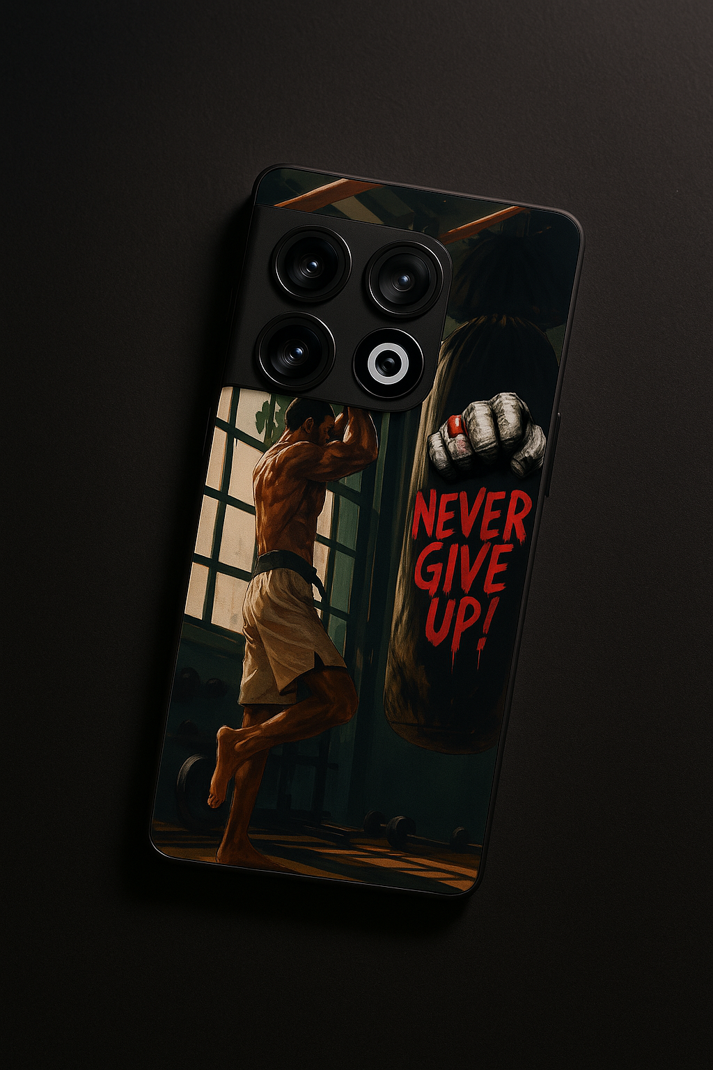 Warrior Spirit Premium Glass Back Cover For One Plus 13, 12, 11, 10, Nord Serie The Case & Co