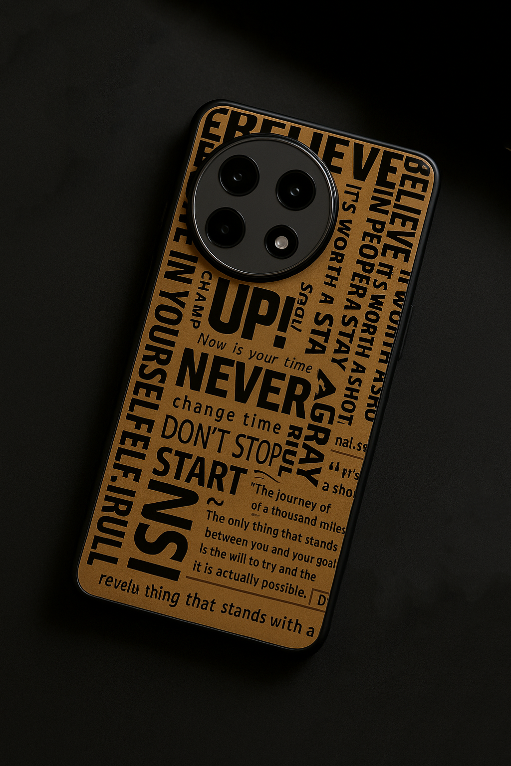 Words Of Strenght Premium Glass Back Cover For One Plus 13, 12, 11, 10, Nord Series The Case & Co