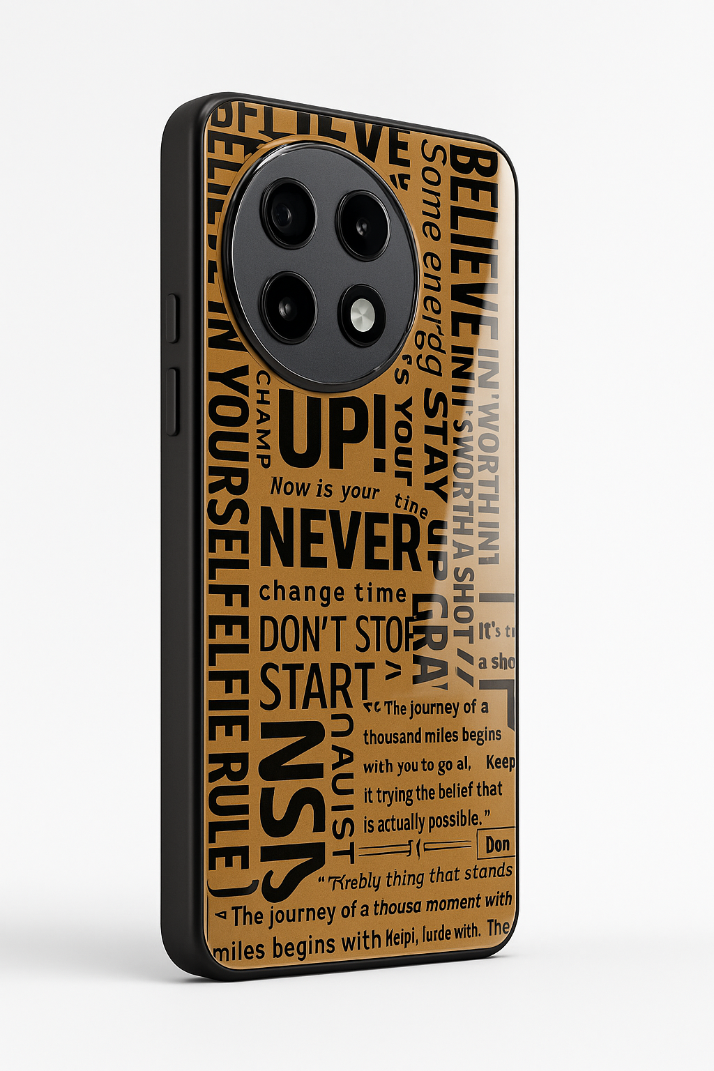 Words Of Strenght Premium Glass Back Cover For One Plus 13, 12, 11, 10, Nord Series The Case & Co