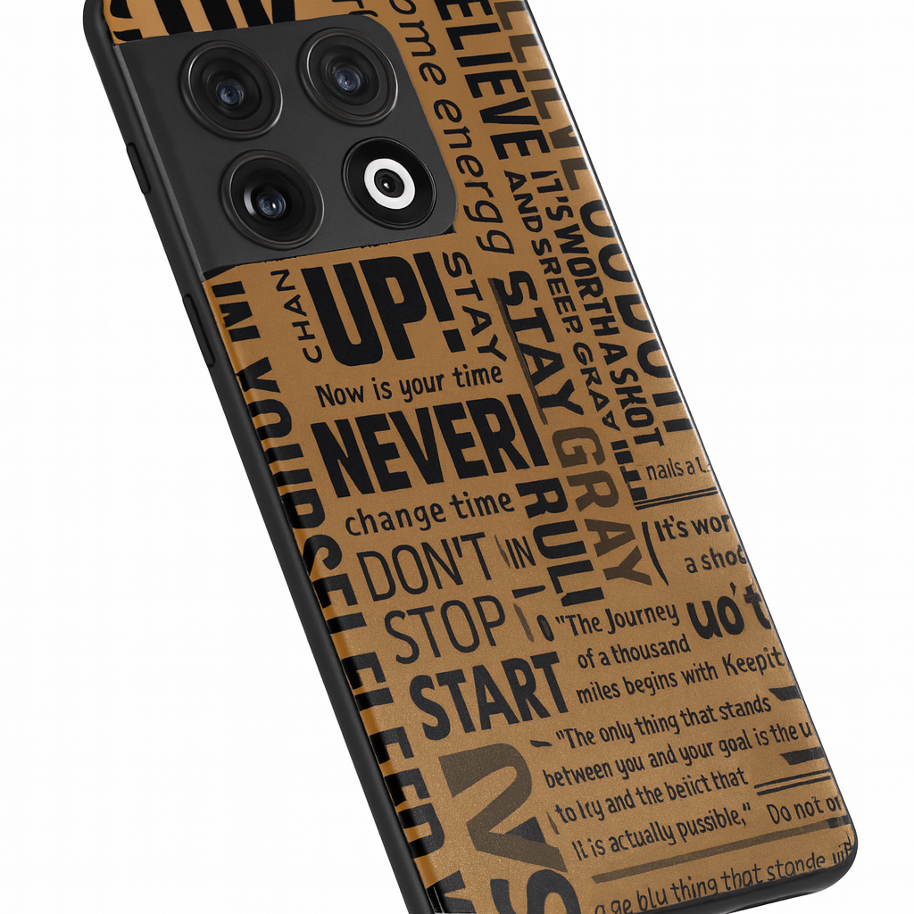 Words Of Strenght Premium Glass Back Cover For One Plus 13, 12, 11, 10, Nord Series The Case & Co