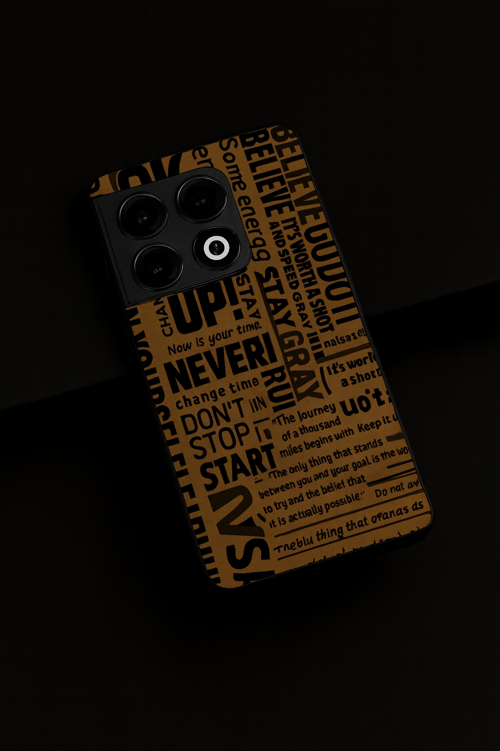 Words Of Strenght Premium Glass Back Cover For One Plus 13, 12, 11, 10, Nord Series The Case & Co