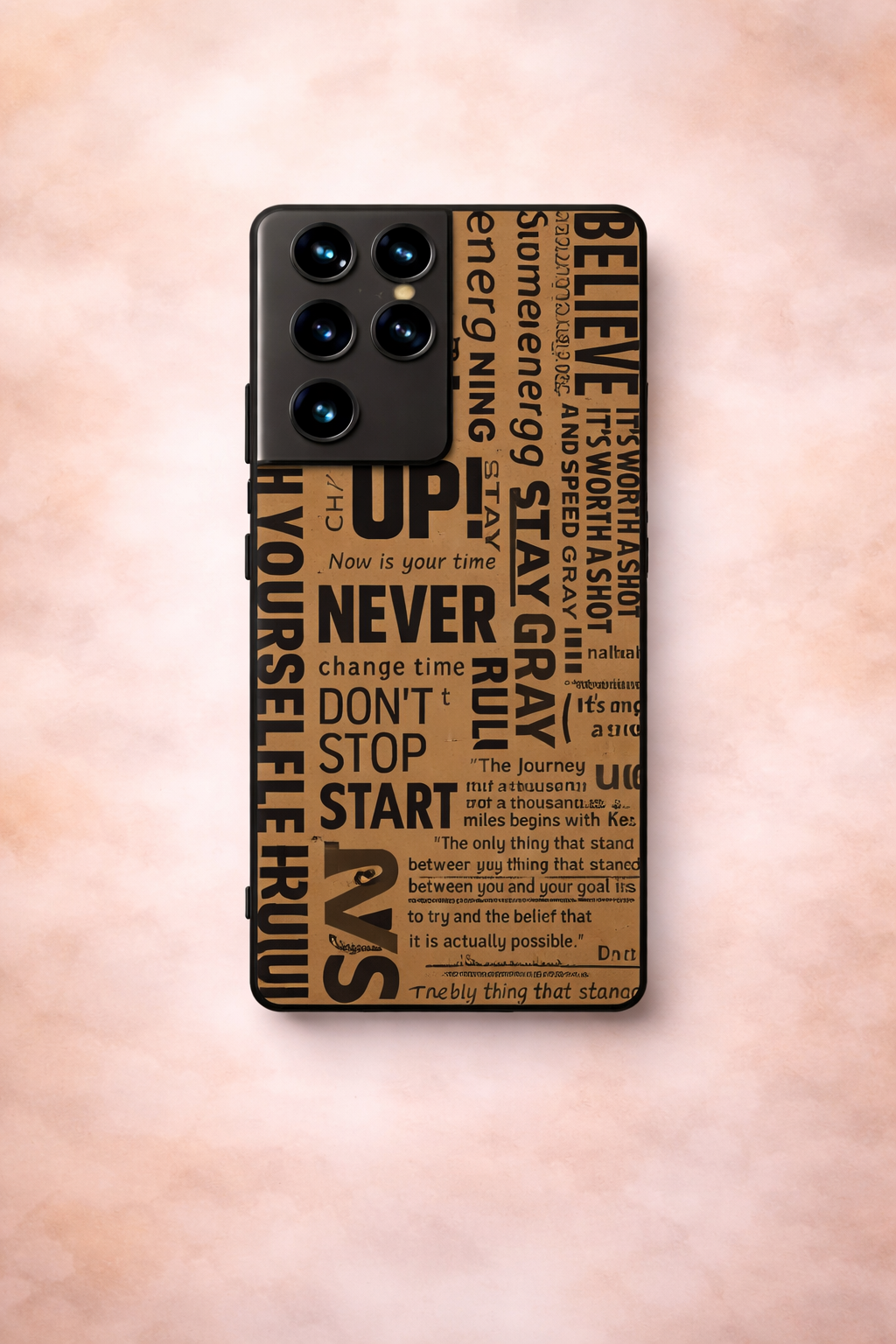 Words of Strength Premium Glass Back Cover For Galaxy S, A, M & F Series The Case & Co